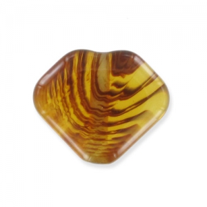 Palet forme diamant 13 mm imitation ambre x1