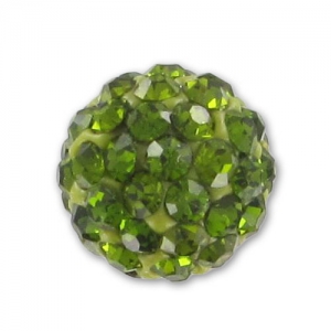Semi-percée plasticine strass Coréen 8 mm Olivine x1