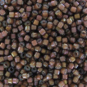 Miyuki Delica 11/0 DB1790 - Sable Brown AB Lined White x8g