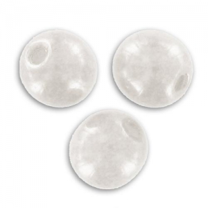 Perles en verre tchèque rondes  4 mm Chalkwhite Ceramic Look x50
