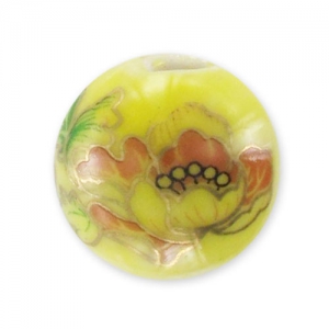 Ronde céramique 14 mm Jaune x1