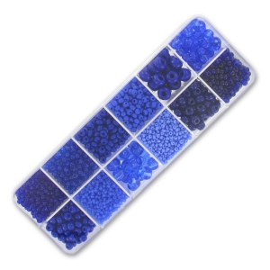 Assortiment de rocailles Preciosa Ornela Sapphire x200g