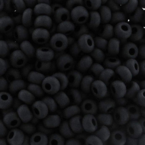 Preciosa Perles rocailles 9/0 2.5 mm - Jet Mat x20g