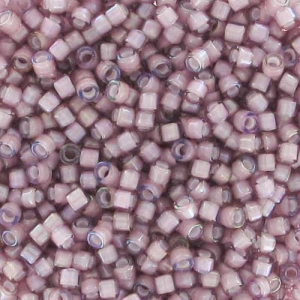 Miyuki Delica 11/0 DB1791 - Smoky Amethyst AB Lined White x8g