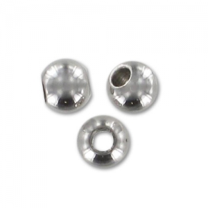 Perles gros trous 4 mm en acier inoxydable 304 x10
