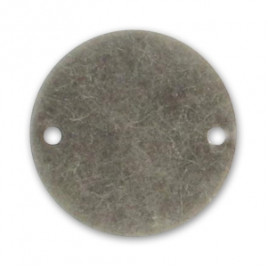 Intercalaire rond lisse 2 trous 25 mm argenté vieilli x1