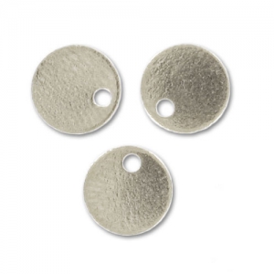 Sequins lisses  6 mm rhodié x10