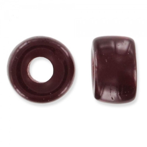 Perles gros trous - Pony Beads 6 mm - Preciosa - Garnet x15
