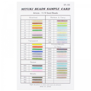Nuancier Miyuki Rocailles 11/0 (n°SP-105)