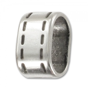 Poussoir pour cuir Regaliz décor pointillé argenté vieilli