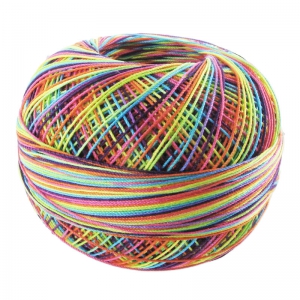 Fil de coton Lizbeth taille 40 Rainbow Splash n°184 x274m