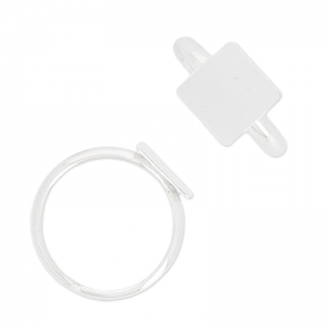 Bague plateau carré 10 mm en Argent 925 x1