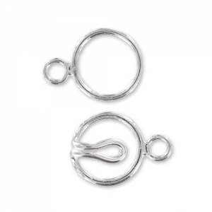 Fermoir crochet rond 9 mm en Argent 925 x1