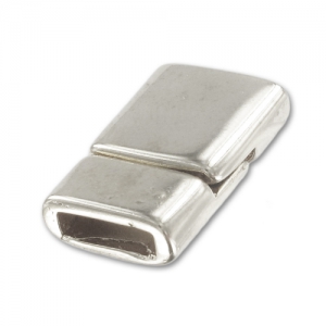 Fermoir aimanté pour lacet 10 mm argenté vieilli x1
