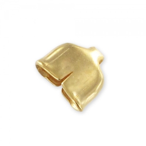 Embout pour lacet  5 mm doré à l'or fin x1