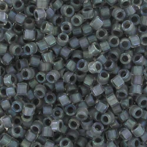 Miyuki Delica 11/0 DB0081 - Grey Lined Crystal AB x8g