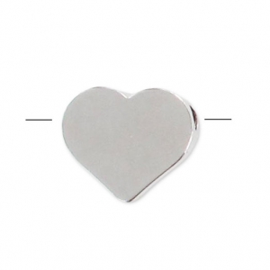 Coeur 7 mm rhodié