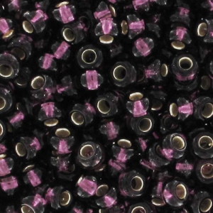 Preciosa Perles rocailles 9/0 2.5 mm - Amethyst Silver Lined x20g