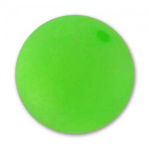 Perle ronde Polaris Dépolie 16 mm Vert Fluo x1