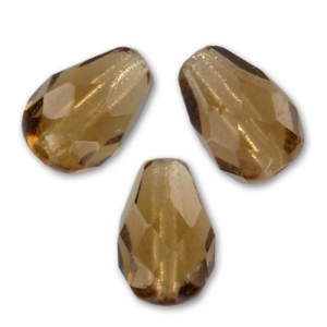 Poires facettées 10x7 mm Smoked Topaz x20