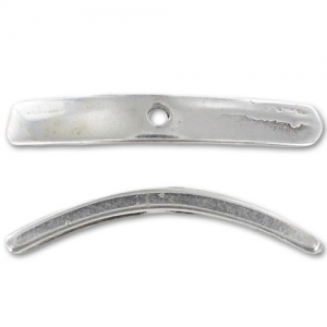 Intercalaires arc de cercle 25 mm Placage Argent fin vieilli x4