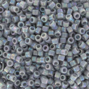 Miyuki Delica 11/0 DB1579 - Opaque Ghost Gray AB x8g