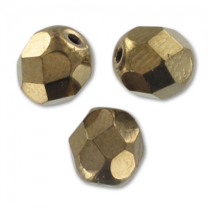 Facettes 6 mm Gold Bronze x25