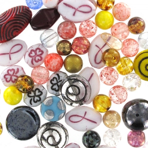 Assortiment de perles pressées x50g