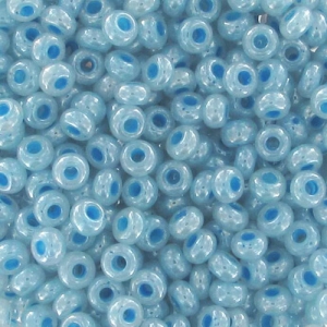 Preciosa Perles rocailles 9/0 2.5 mm - Bleu Ciel nacré x20g