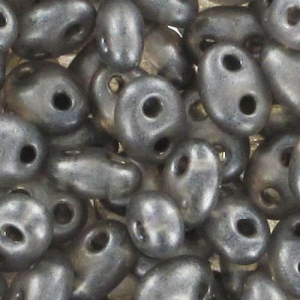 Twin beads 2,5x5 mm Dark Grey Pearl x20g