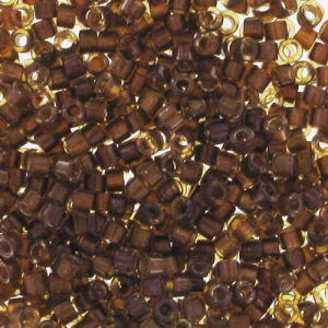 Miyuki Delica 11/0 DB1393 - Dark Topaz Lined Amber x8g