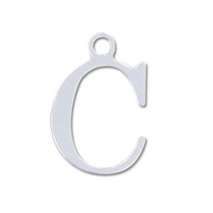 Breloque lettre C - 15 mm en Argent 925 x1