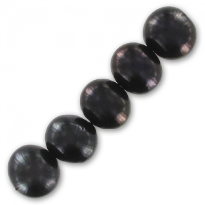 Perles d'eau douce 8 mm Dark Grey Irisé x4