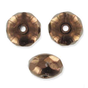 Donuts 7x4 mm Jet Bronze x25