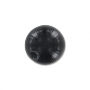 Rondes semi-percées 6 mm Black Onyx x2
