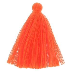 Pompon imitation coton 43-46 mm Orange Fluo x1