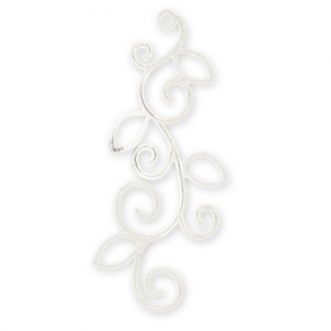 Intercalaires légers feuillages 40x16 mm argenté x10