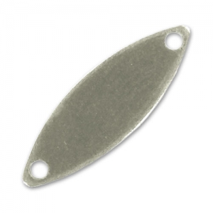 Intercalaires lisses 2 trous 15 mm argenté vieilli x5