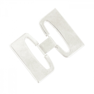 Fermoir ceinture pour lacet 30 mm Placage Argent fin vieilli