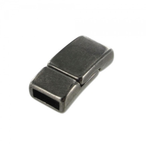 Fermoir aimanté 17x8 mm pour lacet 6 mm black nickel x1