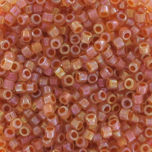 Miyuki Delica 11/0 DB1733 - Opal AB Lined Dark Peach x8g