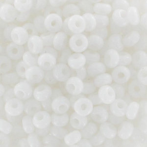 Preciosa Perles rocailles 9/0 2.5 mm - Blanc Opaque x20g