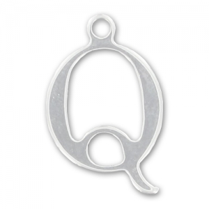 Breloque lettre Q - 17 mm en Argent 925 x1