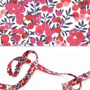 Biais en tissu Liberty - Wiltshire - Fuchsia/Pink x1m