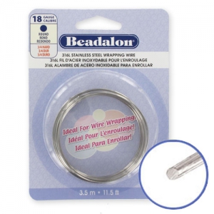 Fil Acier inox rond 1.02 mm x3.5 m