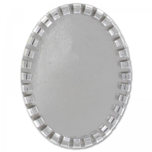 Médaillon modulable pour cabochon 25x18 mm rhodié x1