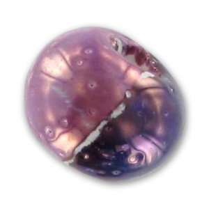 Perle en céramique  8 mm Dahli Mauve irisé x1