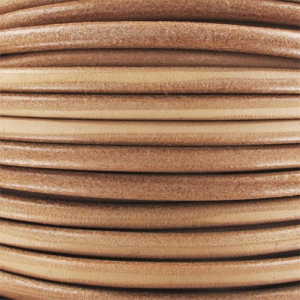 Cordon cuir 6 mm Naturel x1 m