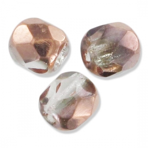 Facettes 4 mm Crystal Capri Gold x50