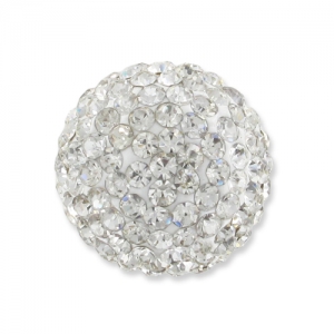 Demi-boule plasticine strass Coréen 18 mm Crystal x1